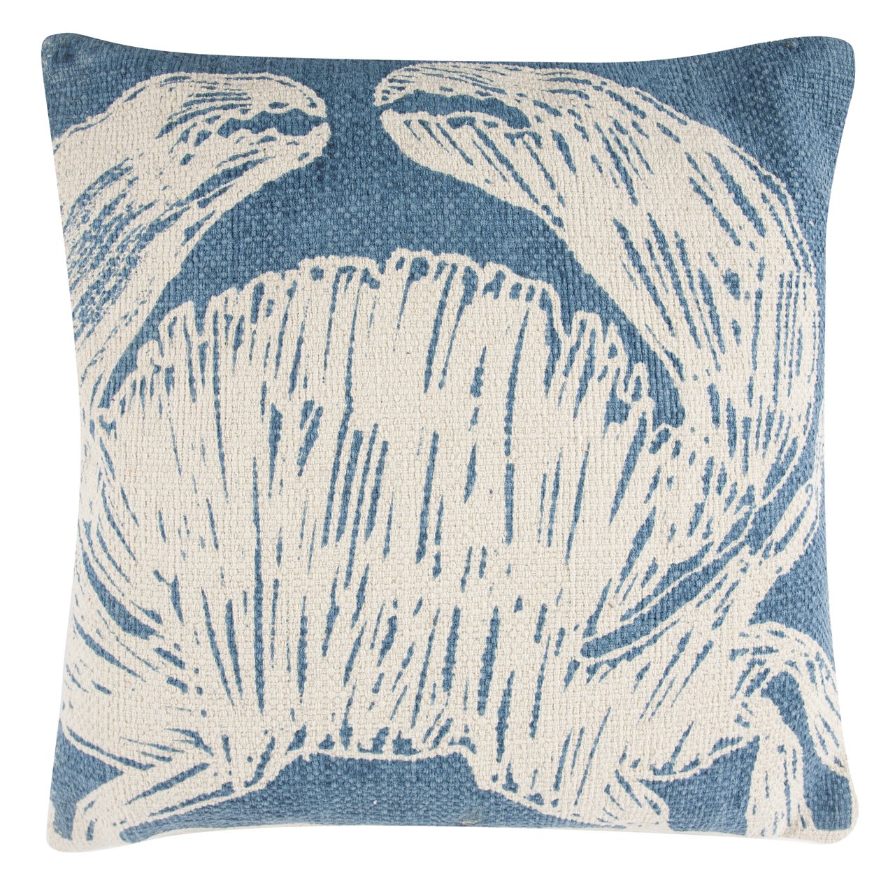Thomas Paul Crab Sketch Throw Pillow 18x18 Inches - Coastal Home Decor, Nautical Living Room Accent, Beach House Throw Pillow for Sofa, Bed & Outdoor Seating