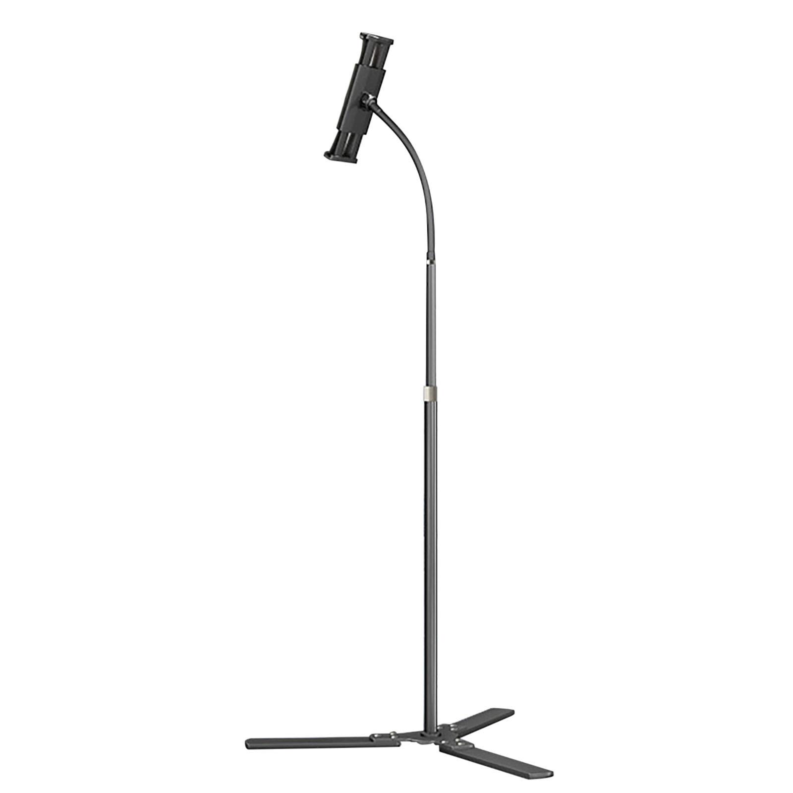 Adjustable Universal Tripod Stand with Gooseneck Phone Holder - Compatible with iPhone, iPad & Smartphones - Perfect for Bedside, Vlogging & Video Recording