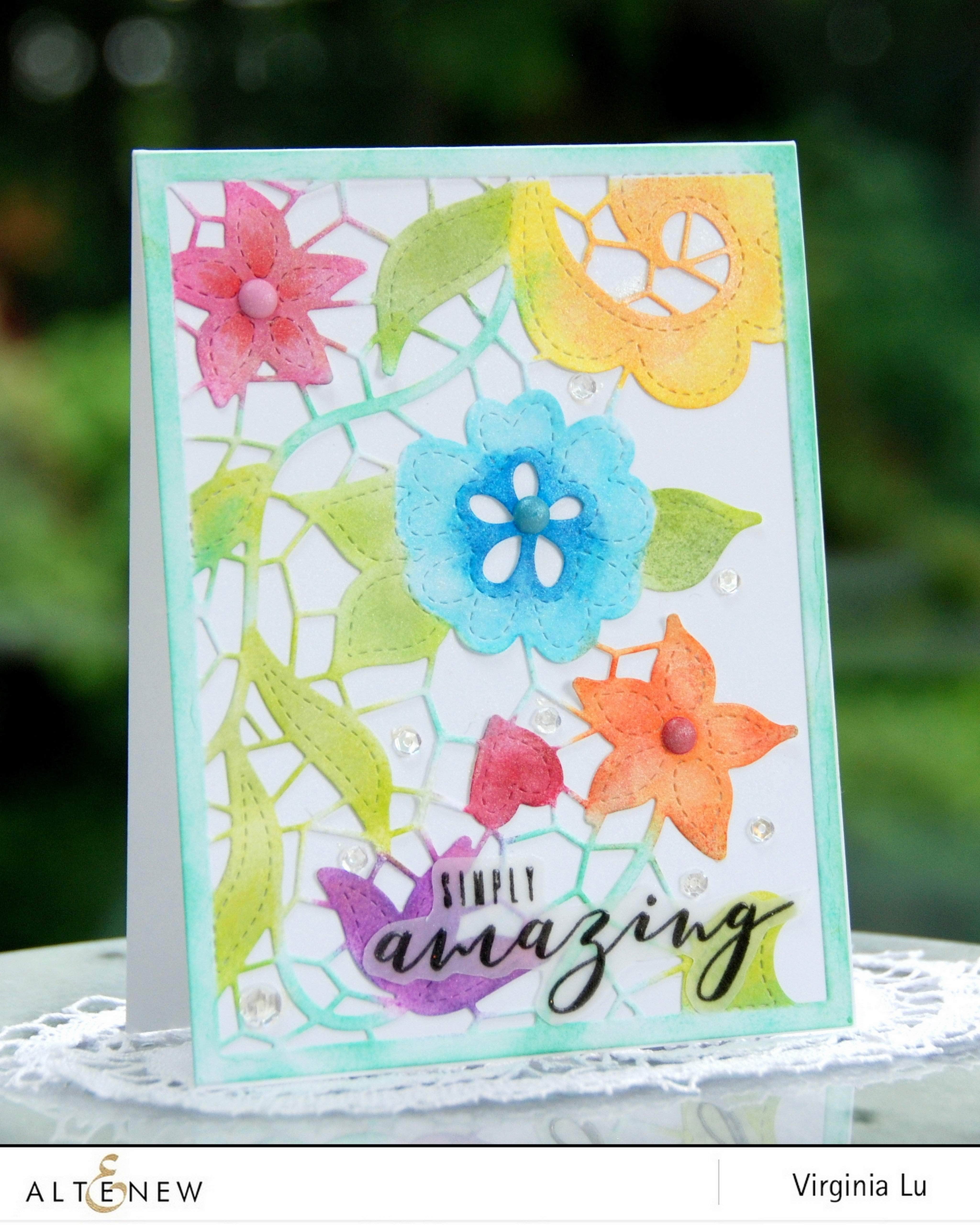 Doodled Lace Cover Die - Scrapbooking Embellishments for DIY Cards, Wedding Invitations & Craft Projects