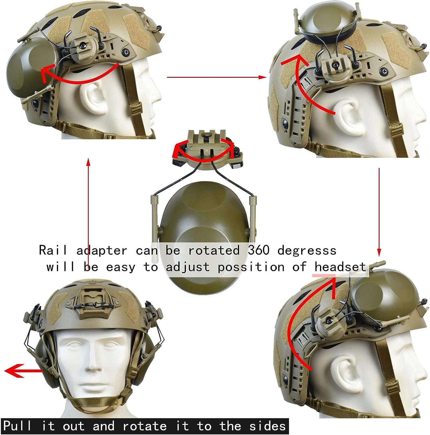 Tactical Helmet & Full Face Airsoft Mask with Noise Cancelling Headset - Military Paintball Gear for Hearing Protection & Safety - Perfect for Airsoft, Paintball, and Tactical Training Scenarios