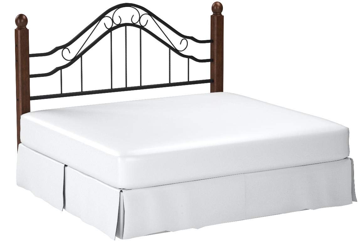 Hillsdale Furniture Madison Upholstered King Size Headboard - Textured Black Fabric for Modern Bedroom Decor