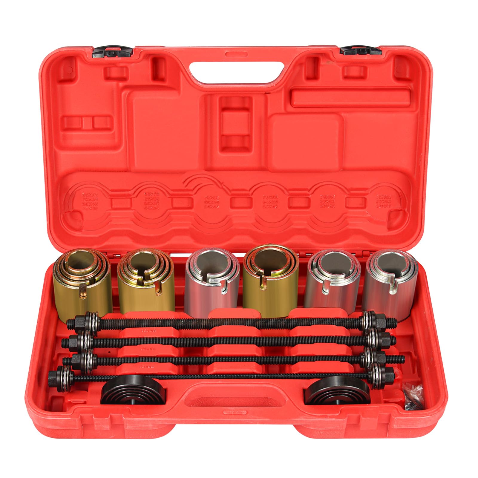 26pcs Universal Press and Pull Sleeve Kit - Bushing Bearings Installation & Removal Tool Set for Automotive, Machinery & DIY Repairs - Perfect for Mechanics, Engineers and Home Workshops