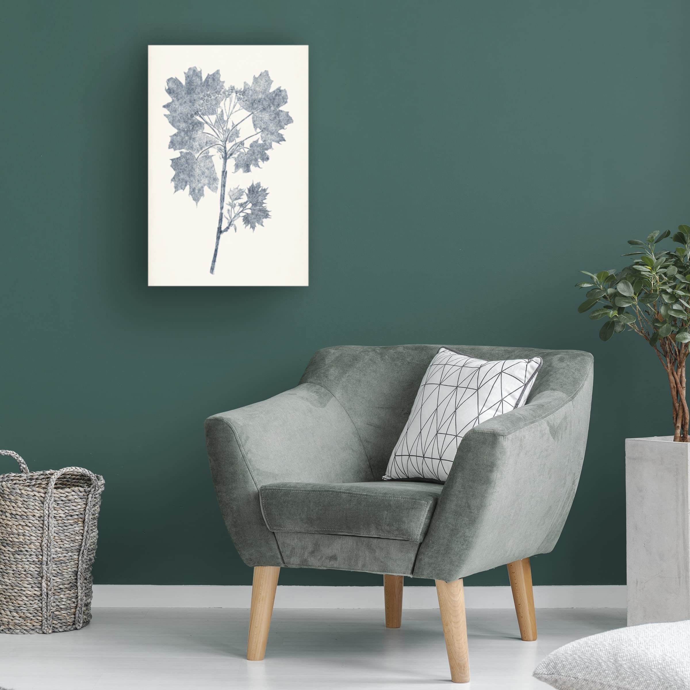 Trademark Fine Art 'Navy Botanicals I' Canvas Wall Art Print by Vision Studio - Perfect for Living Room, Bedroom & Office Decor