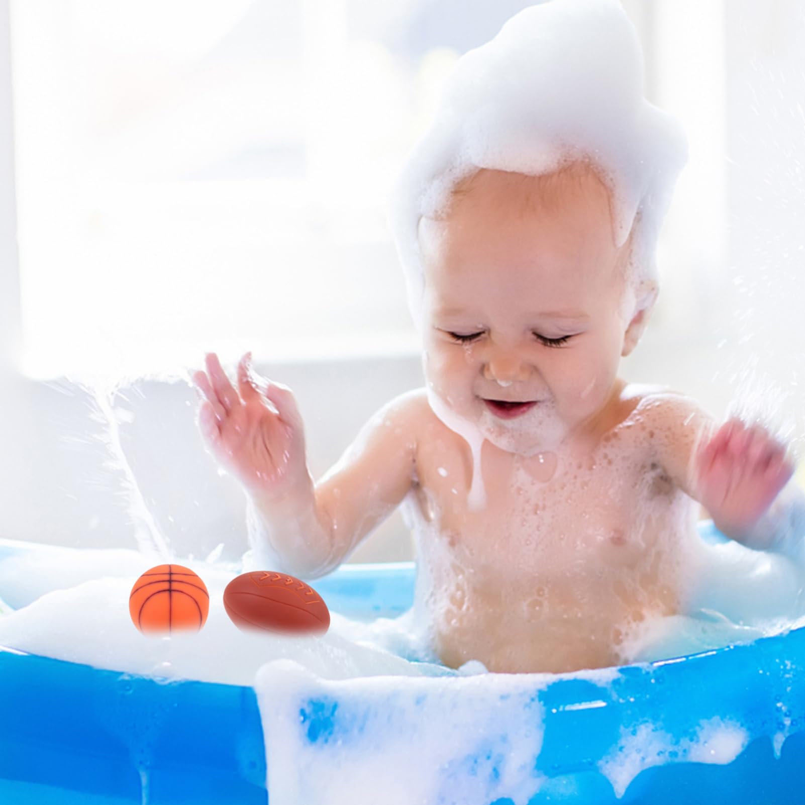 Luxshiny 4-Piece Waterproof Bath Toys Set for Toddlers & Kids - Fun Bathtub Floating Toys for Baby Bath Time, Sensory Play & Pool Parties