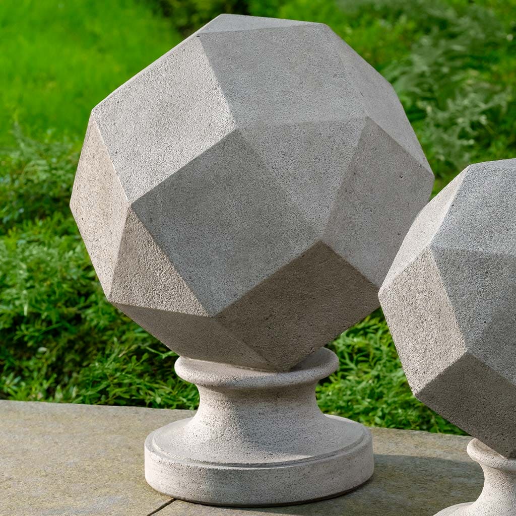 Campania International Polyhedron Large Finial - Elegant Decorative Accent for Home, Garden & Outdoor Spaces