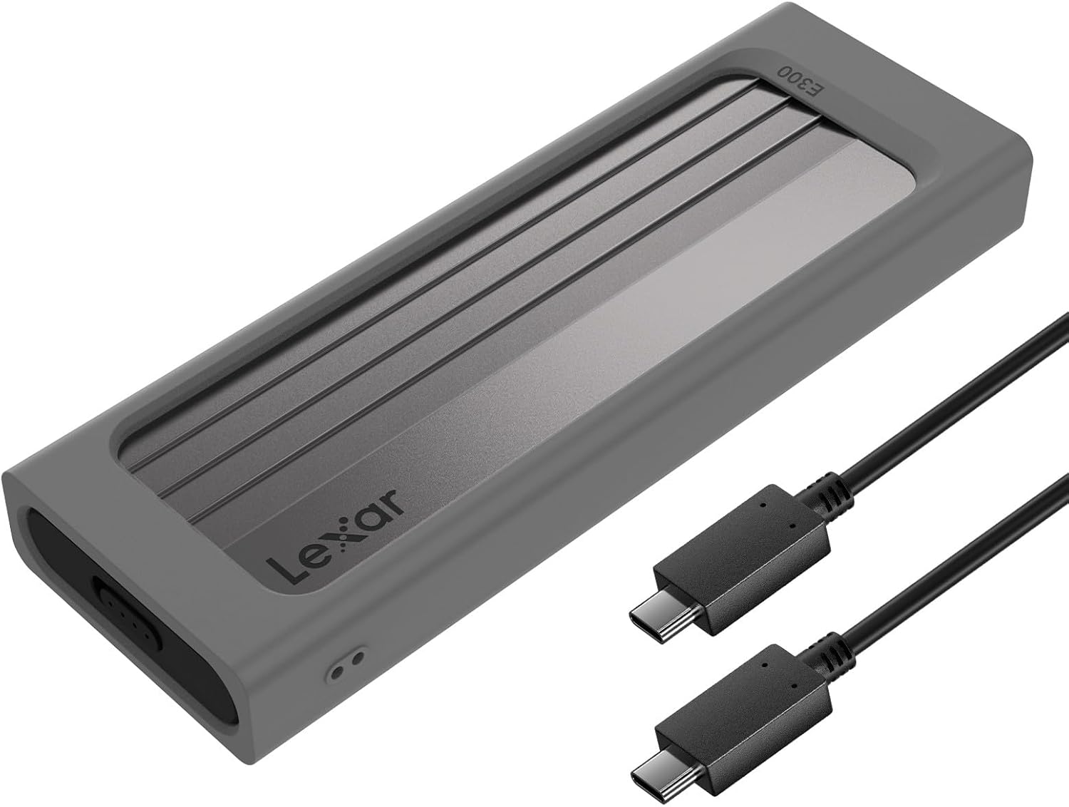 Lexar E300 M.2 NVMe SSD Enclosure - USB 3.2 Gen 2 (10Gbps) External Hard Drive Case with 1050MB/s Speed - Perfect for Gaming, Video Editing & Data Backup