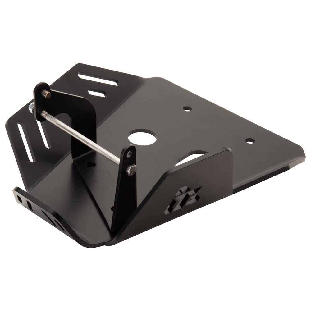 Tusk Aluminum Skid Plate Black - Compatible with Honda CRF110F 2019-2025 | Heavy-Duty Underbody Protection for Off-Road & Trail Riding