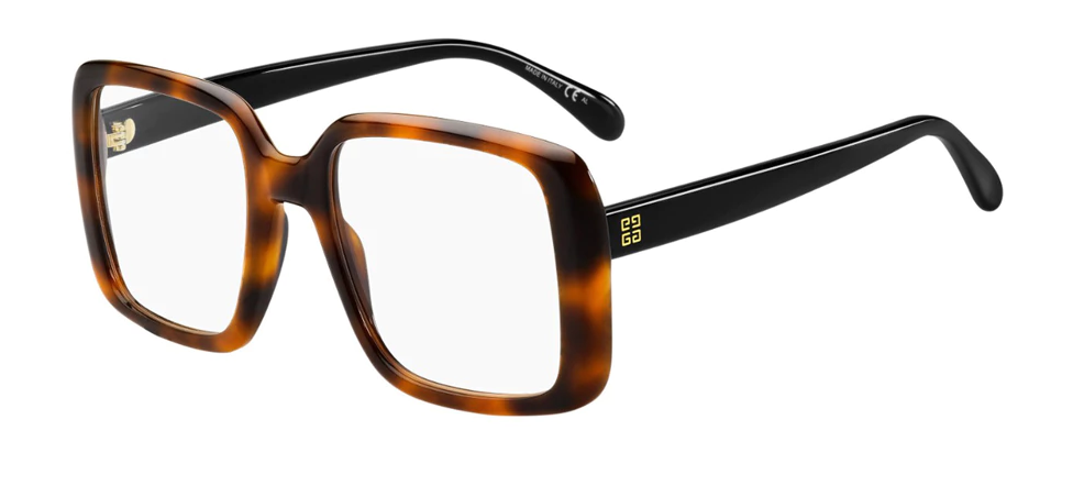 Givenchy GV 0094 086 Dark Havana Square Women's Eyeglasses - Stylish Designer Frames for Women | Perfect for Work, Reading & Fashion Accessories