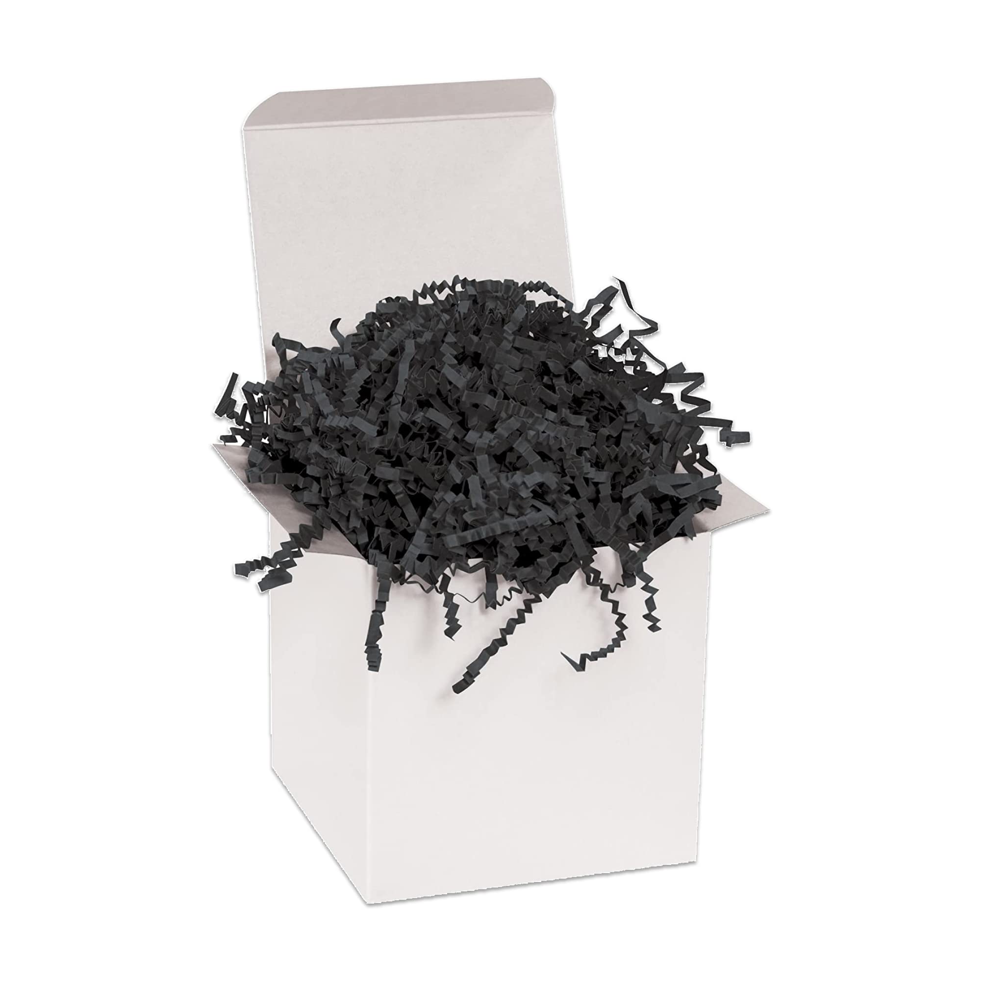 AVIDITI Crinkle Cut Paper Shred Filler 10 lb Case - Black Shredded Paper for Gift Wrapping, Packing, Crafts & Holiday Decorations | Perfect for Box Filling, Basket Stuffing, Party Confetti & DIY Projects
