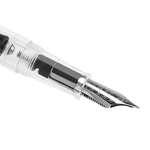 Lanxivi Penbbs 268 Vacuum Filling Fountain Pen - Medium Nib Clear Acrylic Collection Pen with Gift Box | Premium Writing Instrument for Calligraphy, Journaling & Office Use