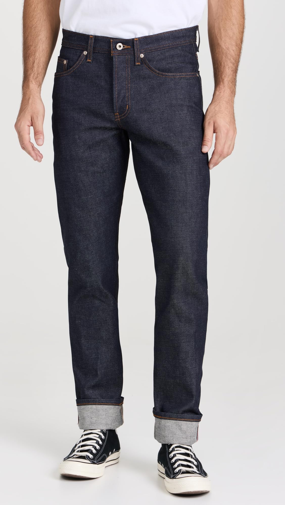 Naked & Famous Denim Men's Weird Guy Low-Rise Selvedge Jeans in Dirty Fade - Premium Raw Denim for Casual Wear & Street Style