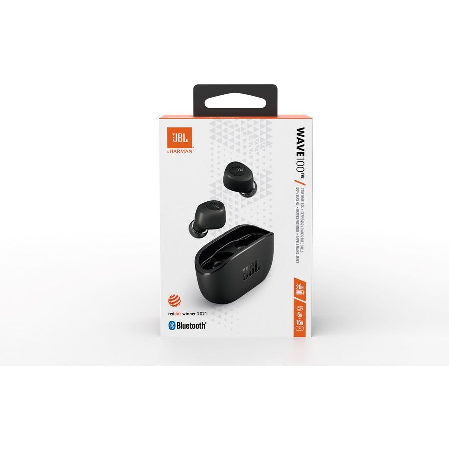 JBL Wave 100TWS True Wireless Earbuds - Bluetooth 5.0, 20H Playtime, IPX4 Waterproof, Hi-Fi Sound for Running, Gym & Travel