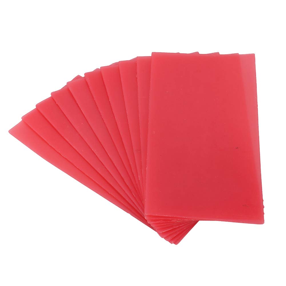 Premium Dental Base Plate Wax Sheets - 2.0mm Thick Red Denture Wax (10Pcs) for Denture Making, Bite Registration & Dental Lab Work - Essential Dentist Supplies for Crowns, Bridges & Orthodontic Appliances