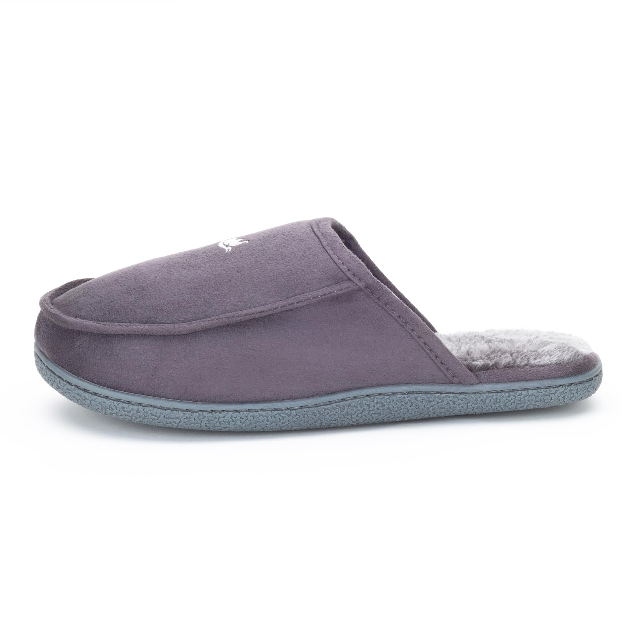 **Men's Memory Foam Slippers - Suede Plush Lined Indoor/Outdoor Clogs - Orthotic Support House Shoes for Comfort & Relaxation at Home, Office, or Travel**