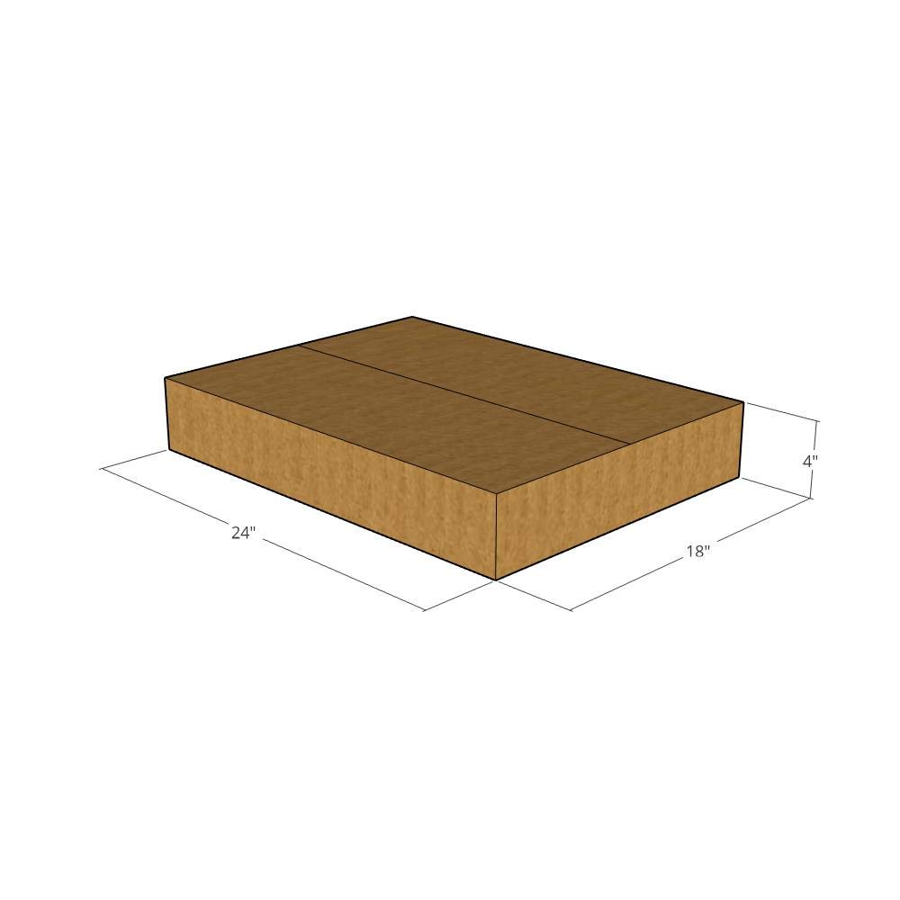 150 New Corrugated Shipping Boxes 24x18x4 Inches - 32 ECT Strength - Durable Moving & Storage Boxes for Home, Office, and Ecommerce Packaging