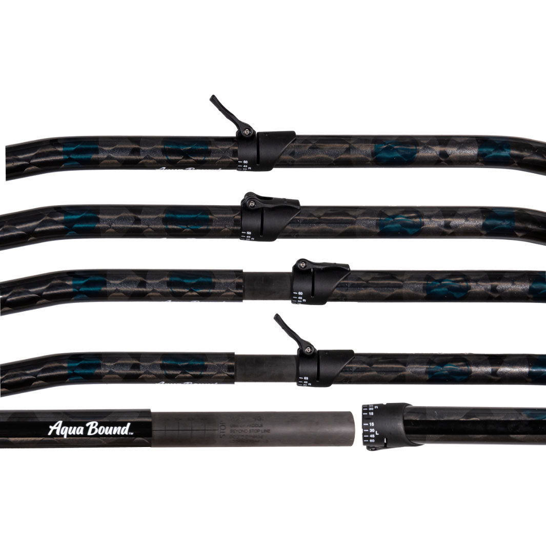 Aqua Bound Aerial Minor Carbon Versa Lok Straight Shaft 4-Piece Kayak Paddle - Lightweight & Durable Kayaking Gear for Touring, Fishing & Recreational Paddling