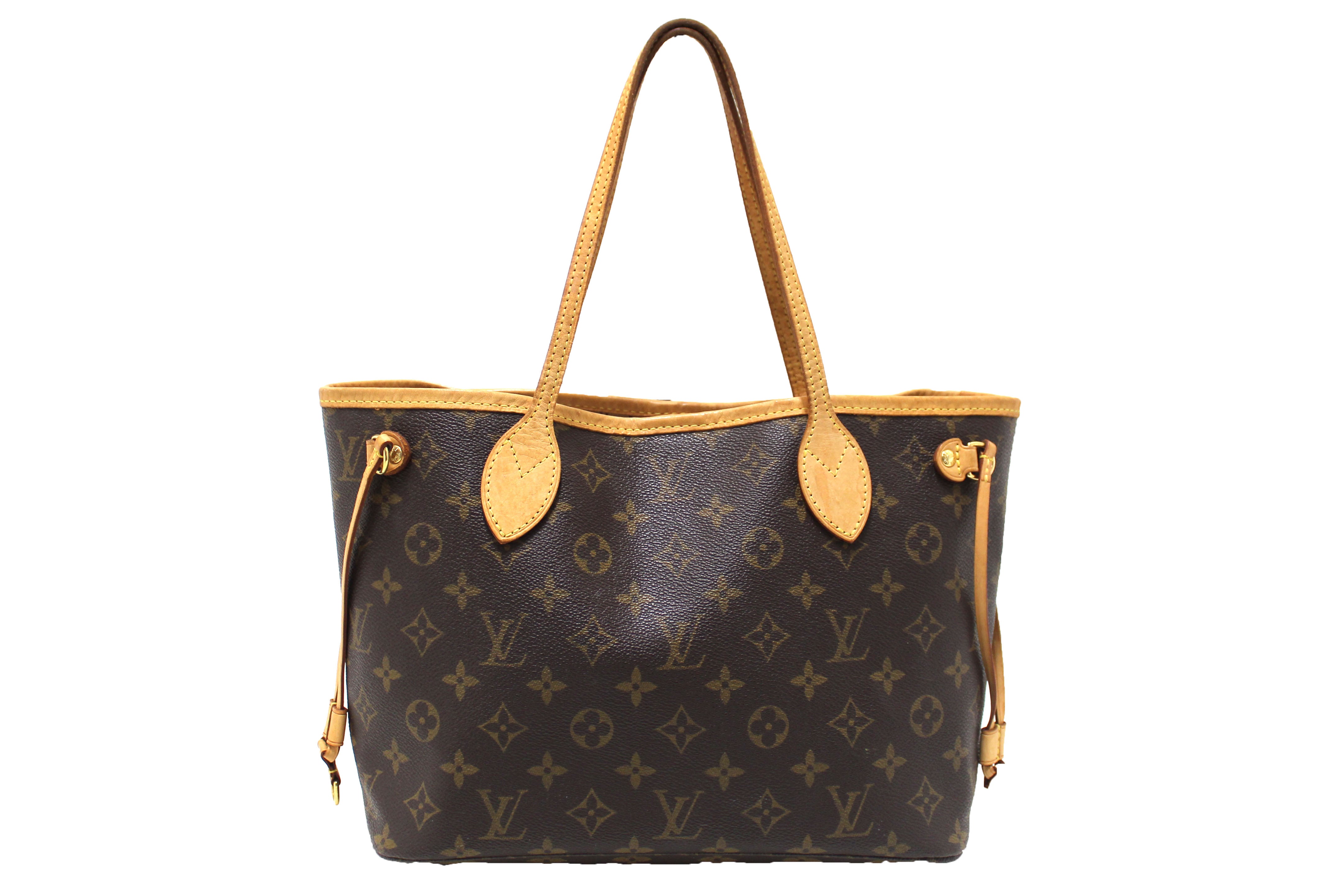 Authentic Louis Vuitton Monogram Neverfull PM Tote Bag - Luxury Designer Shoulder Bag for Women, Perfect for Work, Travel & Everyday Use