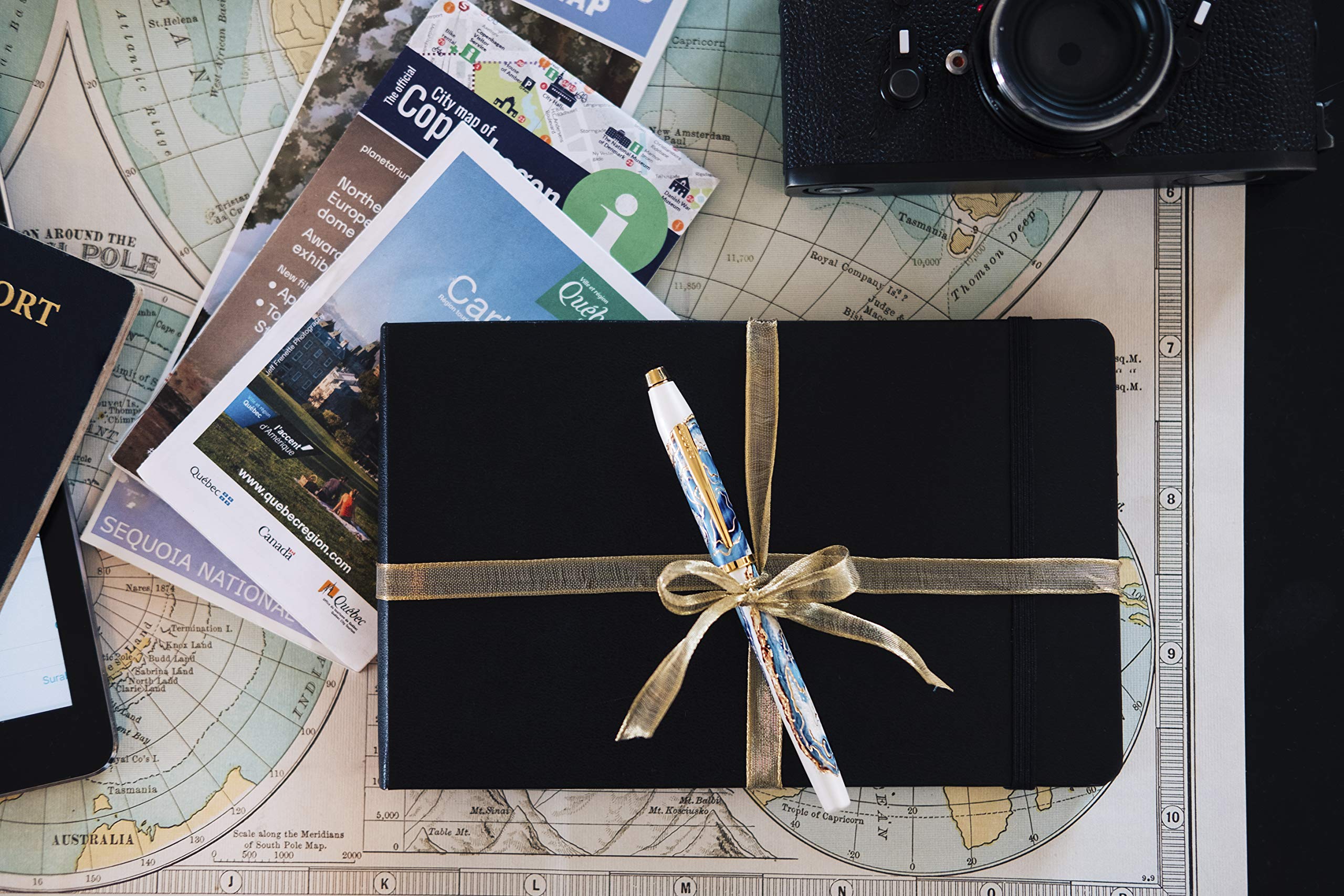 Premium Refillable Fountain Pen with Medium Nib - Cross Wanderlust Malta Collection - Elegant Writing Instrument for Journaling, Calligraphy & Gift Giving