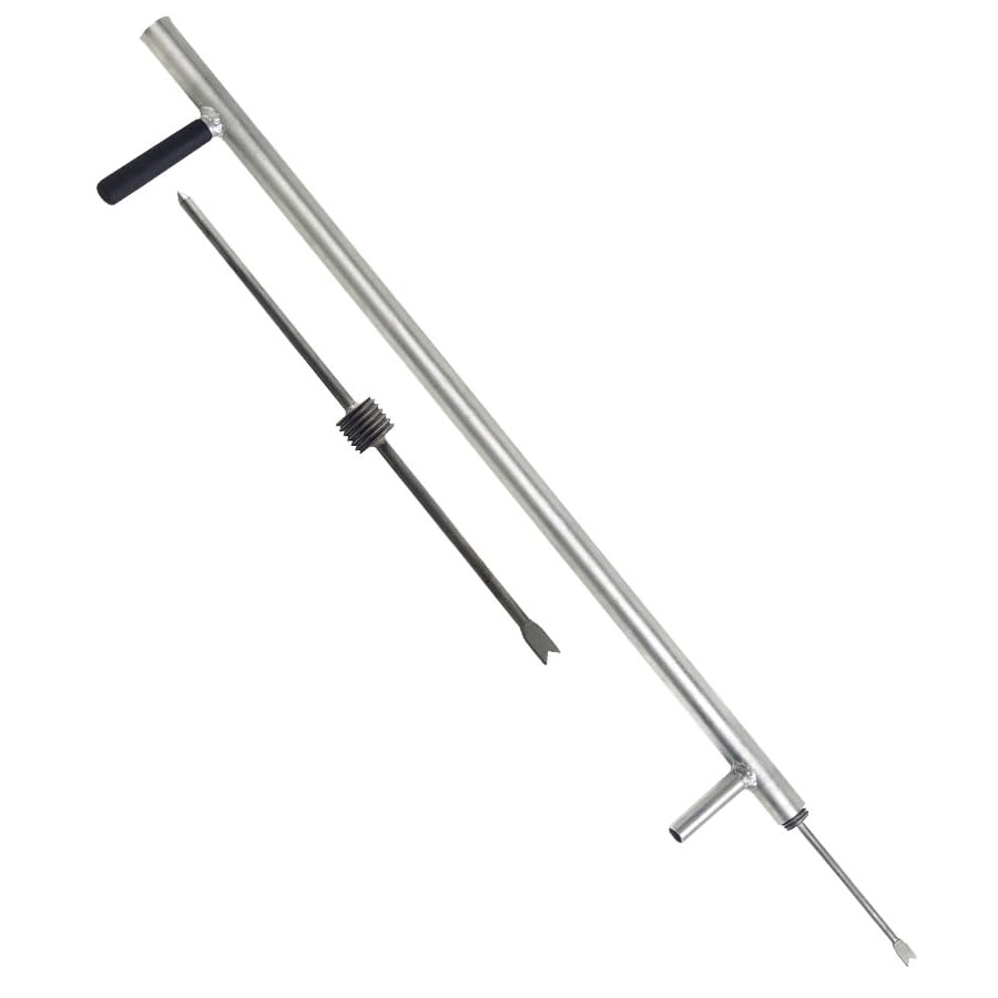 Presco 36-inch Silver Marking Flag Insertion Tool - Durable & Easy-to-Use for Landscaping, Surveying & Utility Marking