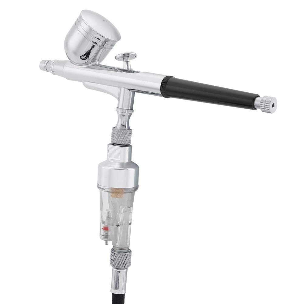Professional Airbrush Kit with Mini Compressor - Complete Air Brush Spray Gun Set for Cake Decorating, Tattoo Art, Model Painting & Craft Projects - Perfect for DIY Beauty, Automotive, Plastic Kits & Art Designs (Black) - US Stock Fast Shipping