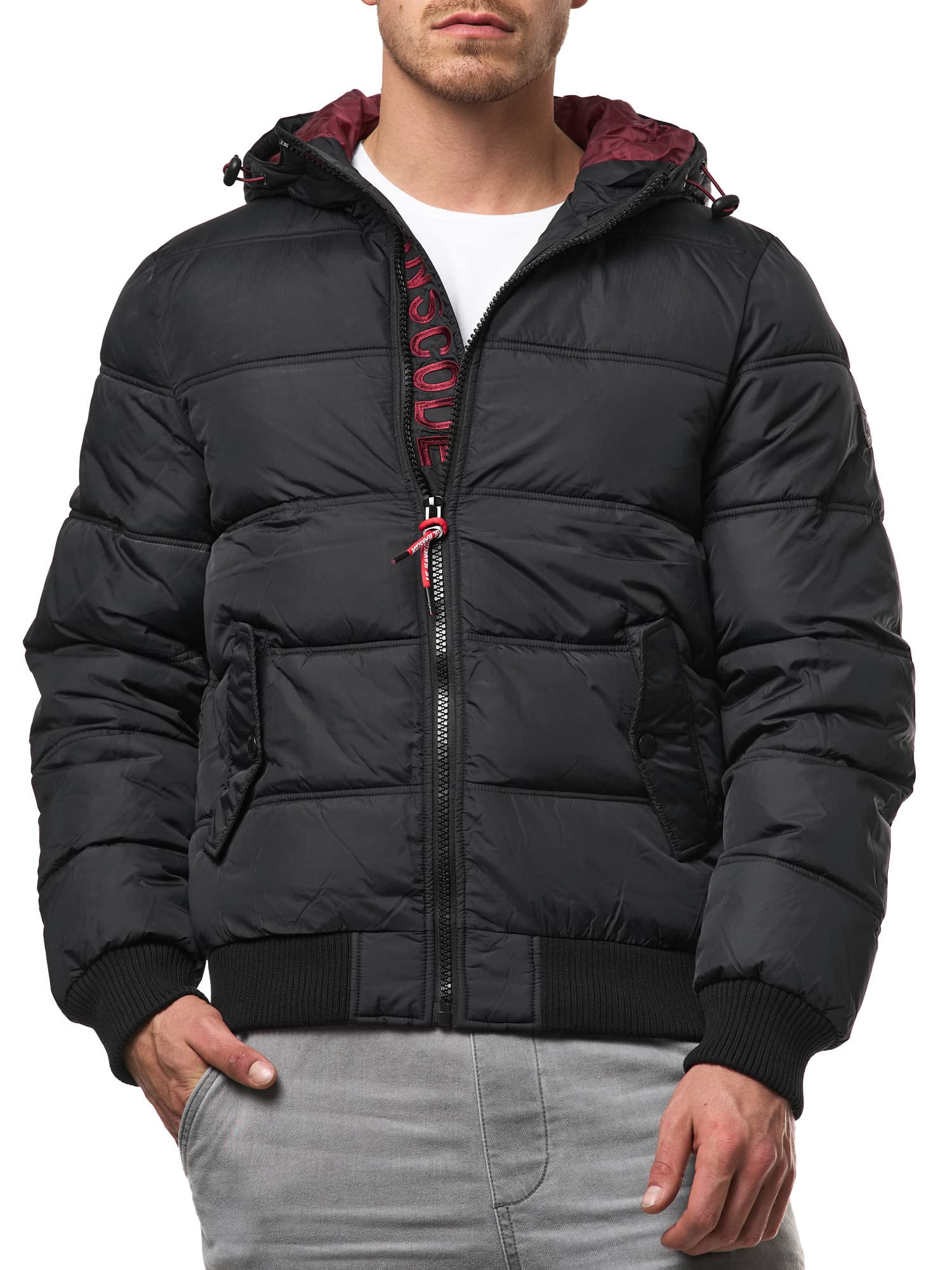 Men's Indicode Adrian ZA Quilted Jacket - Lightweight Down Alternative Puffer Coat for Winter | Warm Fashionable Outerwear for Casual Wear, Outdoor Activities & Travel