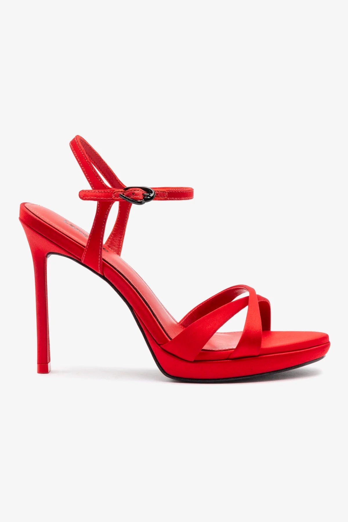 Angelina Women's Sandals in Cherry Satin - Comfortable Open-Toe Summer Shoes for Beach, Wedding & Casual Wear