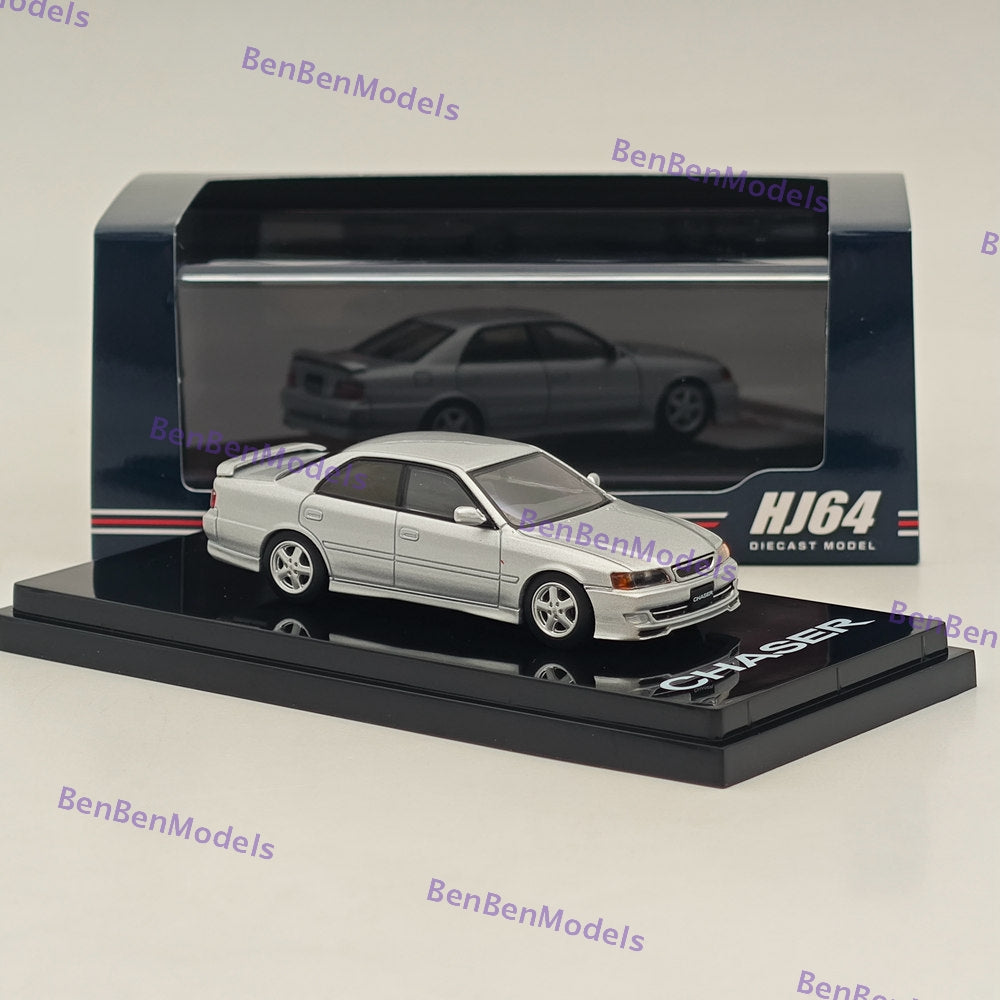1/64 Scale Toyota Chaser Tourer V (JZX100) 1998 Model Diecast Car with Mesh Front Grill - Collectible Japanese Hobby Car for Display & Racing Scenes