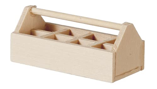 Unfinished Wood Garden Toolbox - DIY Miniature Dollhouse Craft Kit for Home Decor & Woodworking Projects | Perfect for DIY Enthusiasts & Miniature Collectors