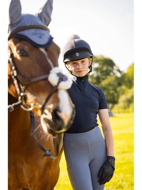 Le Mieux Young Rider Short Sleeve Base Layer Shirt - Breathable & Moisture-Wicking Equestrian Wear for Horseback Riding & Training