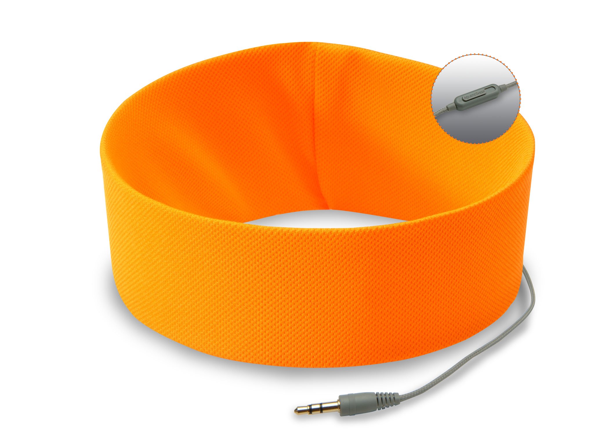RunPhones Microphone Headphones - Wireless Sports Headphones with Built-in Mic, Comfortable Over-Ear Design (Orange, Small) - Perfect for Running, Gym Workouts & Outdoor Activities
