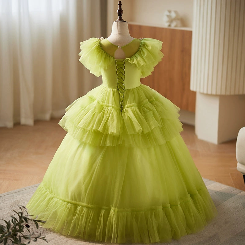 Elegant Baby Girl Beauty Pageant Party Dress Toddler Fluffy Ball Gown - Perfect for Pageants, Birthday Parties & Special Occasions