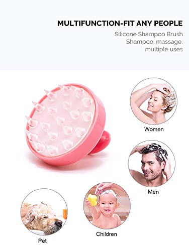 KitchenFest® Silicone Scalp Massage Brush - Shampoo & Hair Conditioner Tool for Deep Cleansing & Relaxation - Perfect for Salon, Home Spa & Daily Hair Care Routine