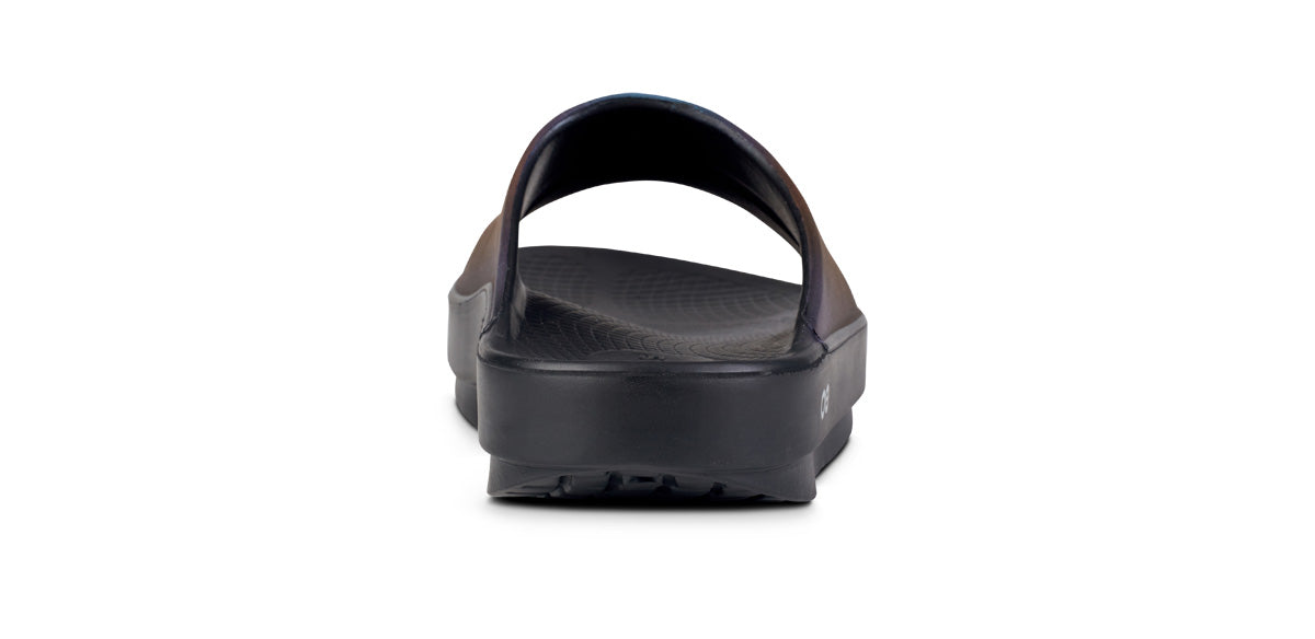Women's OOahh Luxe Slide Sandal - Comfortable Summer Slippers with Soft Cushioning, Midnight Spectre Color | Perfect for Beach, Poolside, and Casual Outings