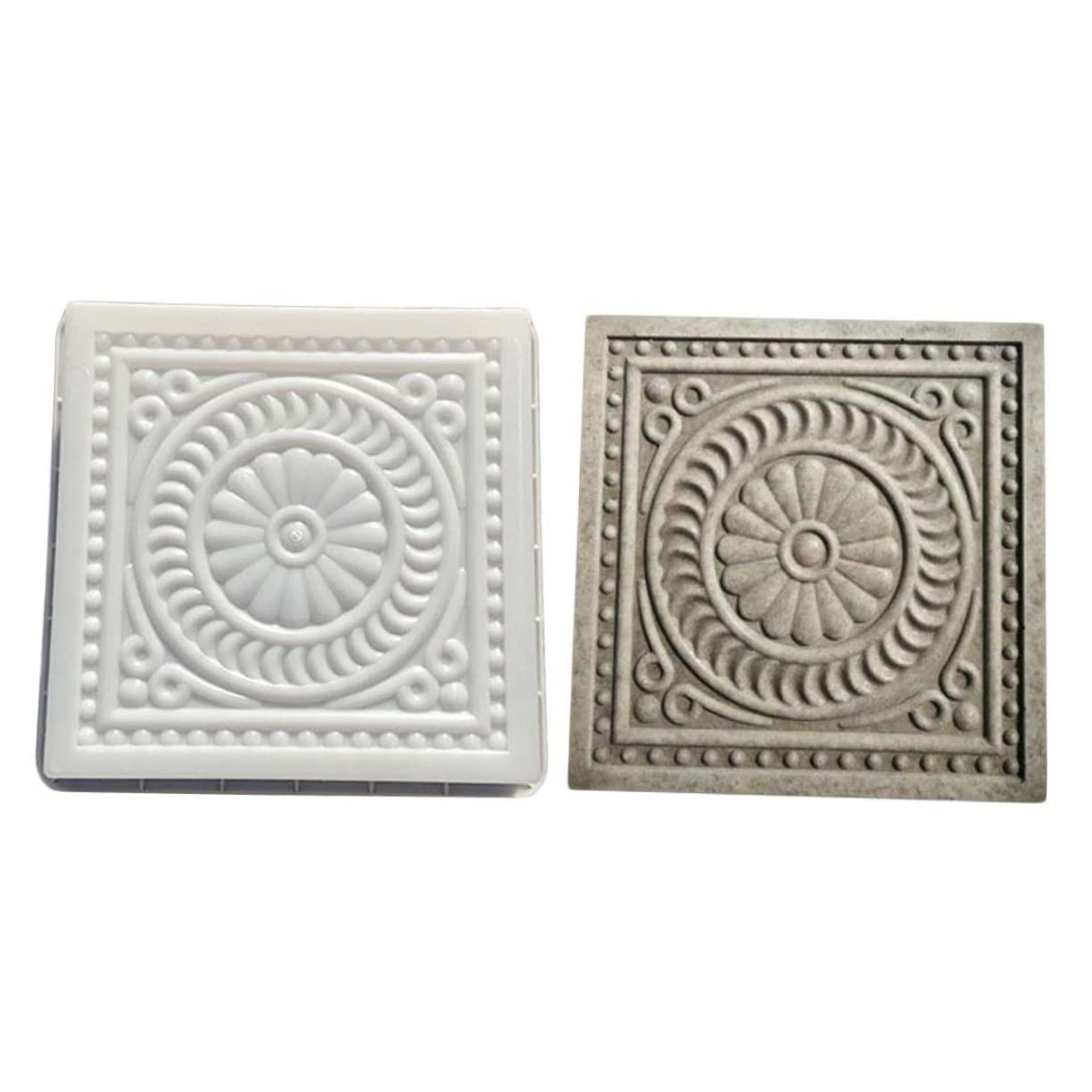 Kisangel Cpavement Mold - Concrete Stepping Stone Molds & Paver Molds for DIY Garden Path - White Antique Brick Design - Perfect for Patio, Walkway, and Landscape Decoration