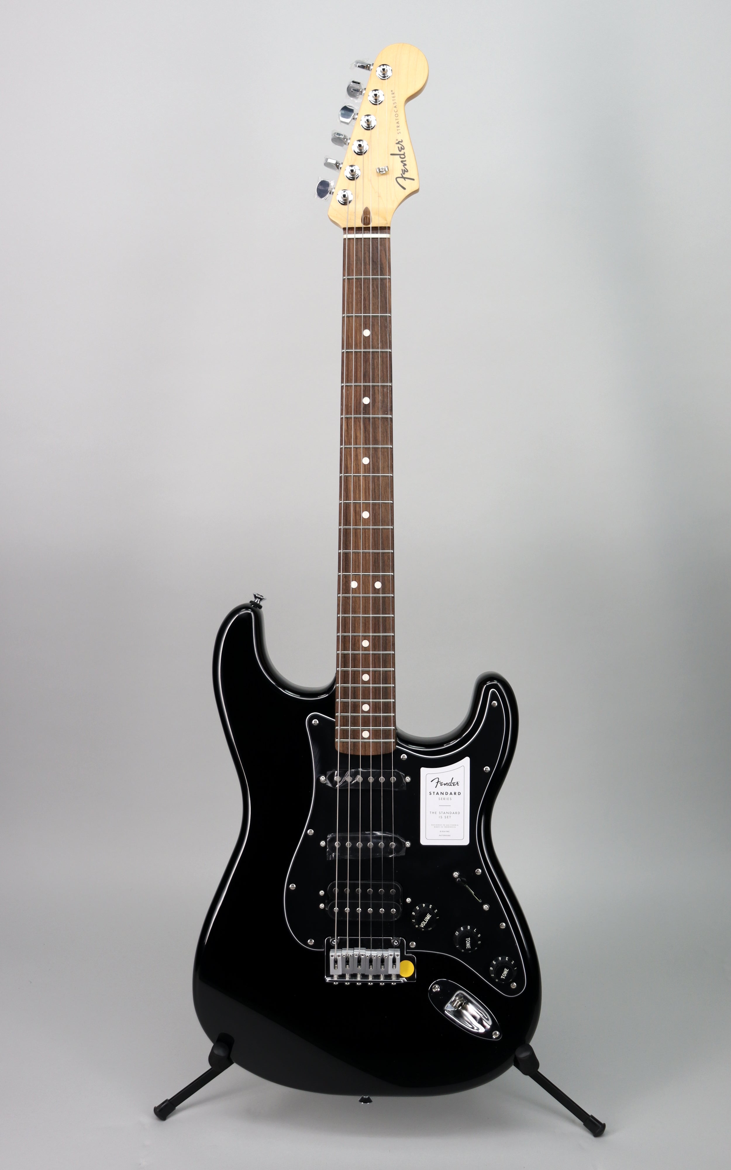 Fender Standard Stratocaster HSS Electric Guitar in Black - Perfect for Rock, Blues & Stage Performances