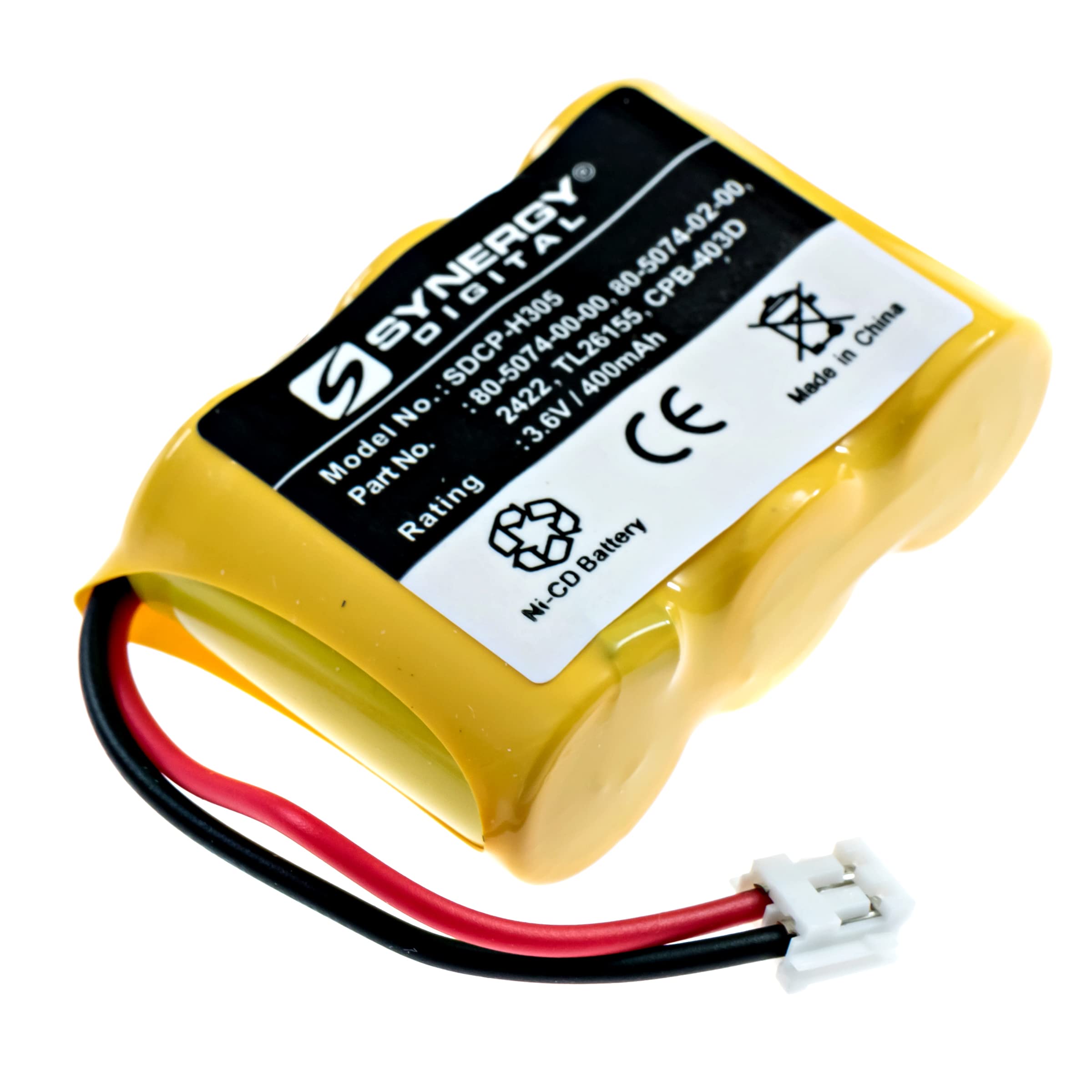 Synergy Digital Cordless Phone Batteries - 3.6V Ni-CD 400mAh Replacement Battery for RCA Cordless Phones (5-Pack) | Long-Lasting Power for Home & Office Communication