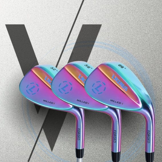 Lazrus Premium Milled V Wedges Golf Club Set - 52°, 56°, 60° Loft - Forged Wedges for Short Game & Bunker Shots - Perfect for Golfers Seeking Precision & Spin Control on the Course