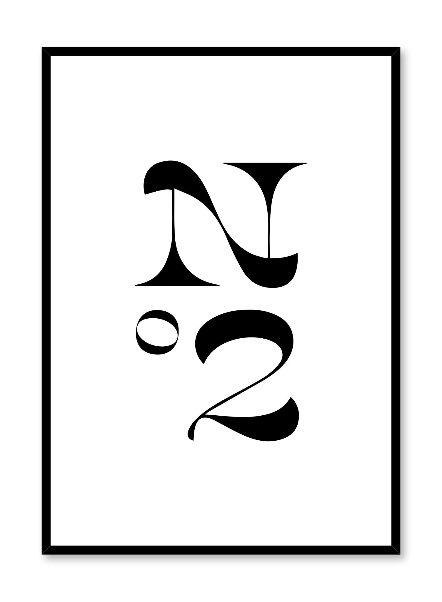 Numero Dos Poster - High-Quality Spanish Art Print for Home & Office Decor | Perfect for Living Room, Bedroom, or Classroom Wall Decor