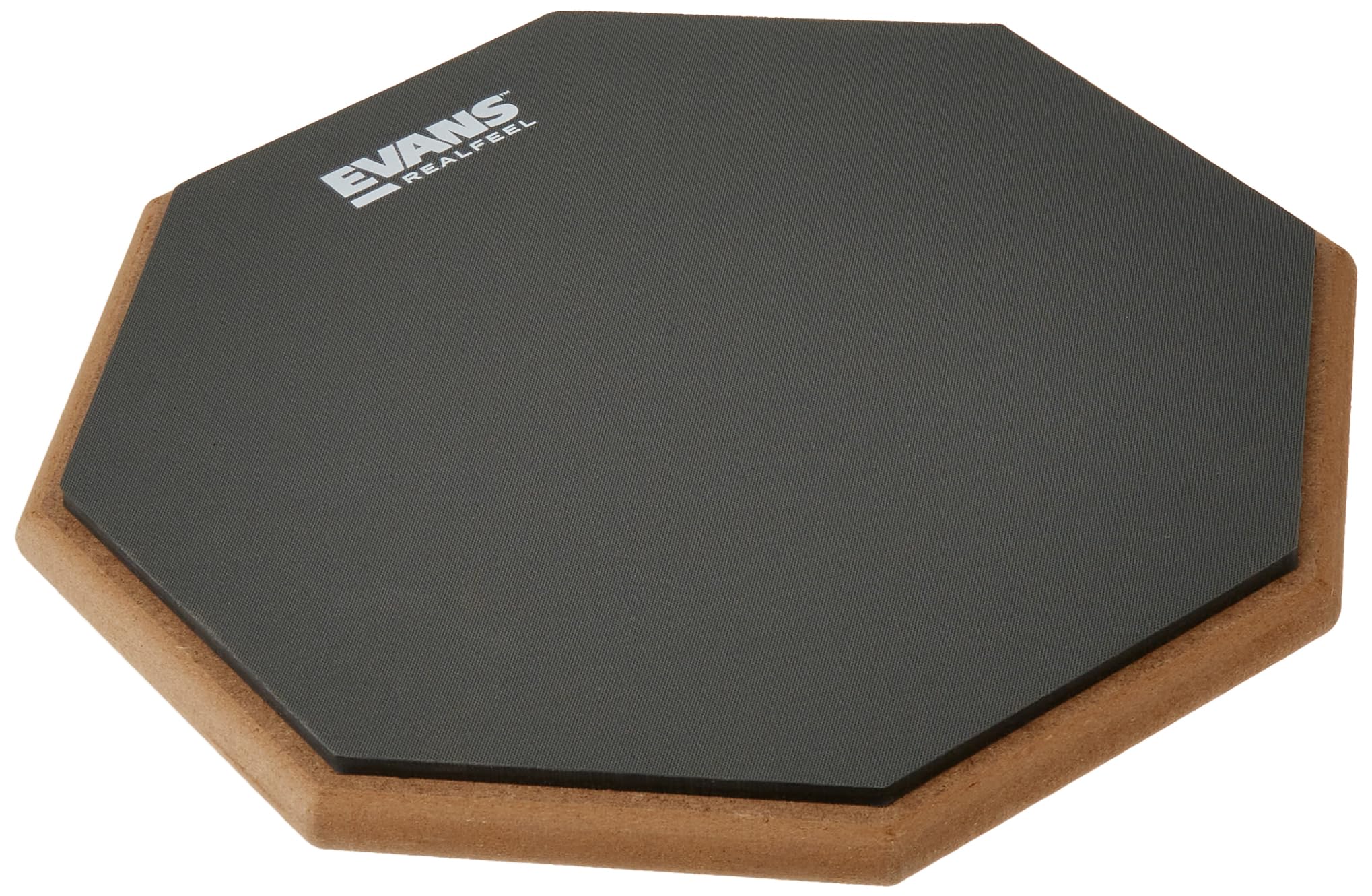 Evans RealFeel 12-Inch 2-Sided Drum Practice Pad with Gum Rubber & Neoprene - Professional Drumming Accessory for Quiet Practice, Drum Lessons, and Studio Sessions