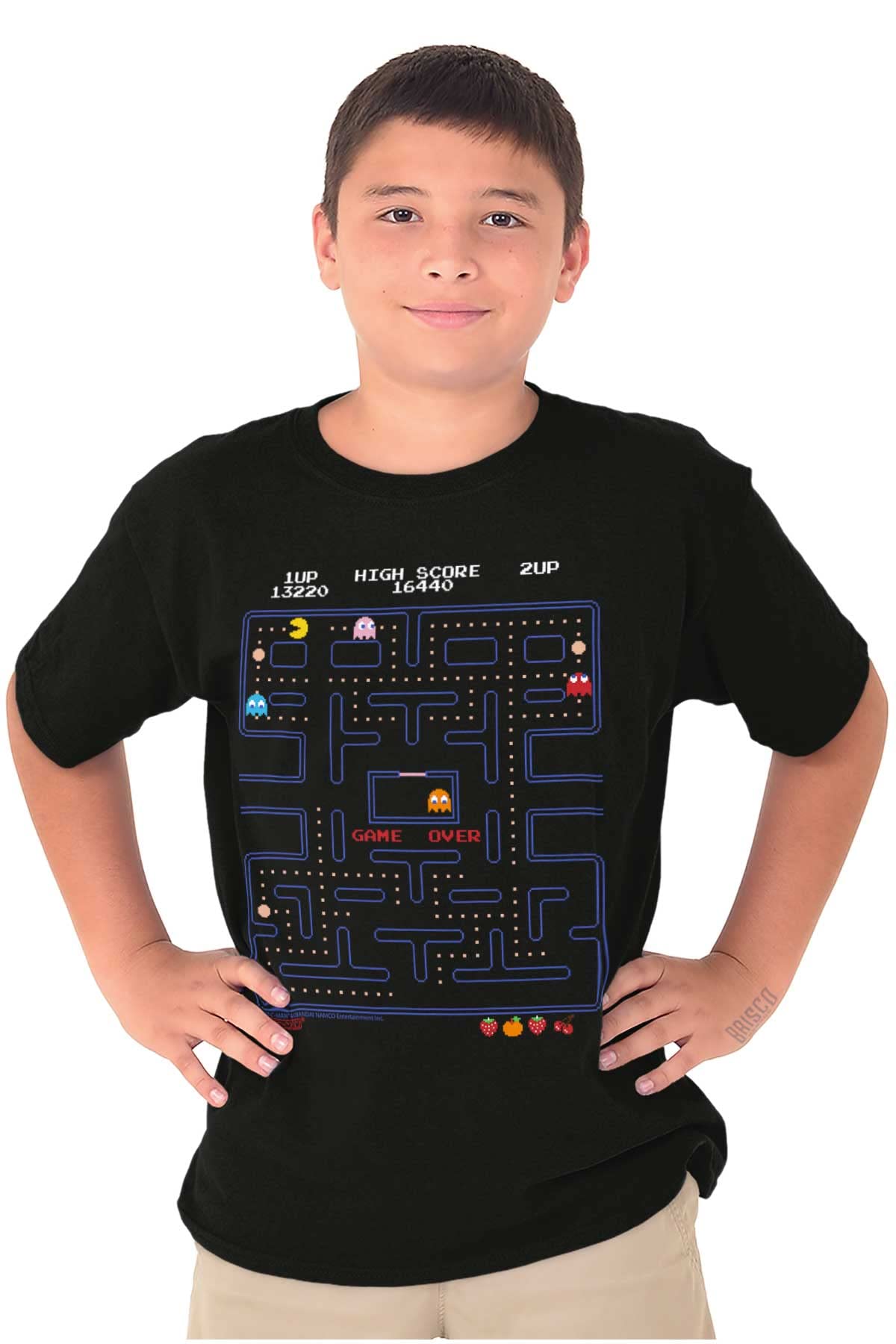 Pacman Game Over Retro Video Gaming Crewneck T-Shirt for Men & Women - 80s Arcade Style Casual Wear for Gamers & Nostalgia Lovers