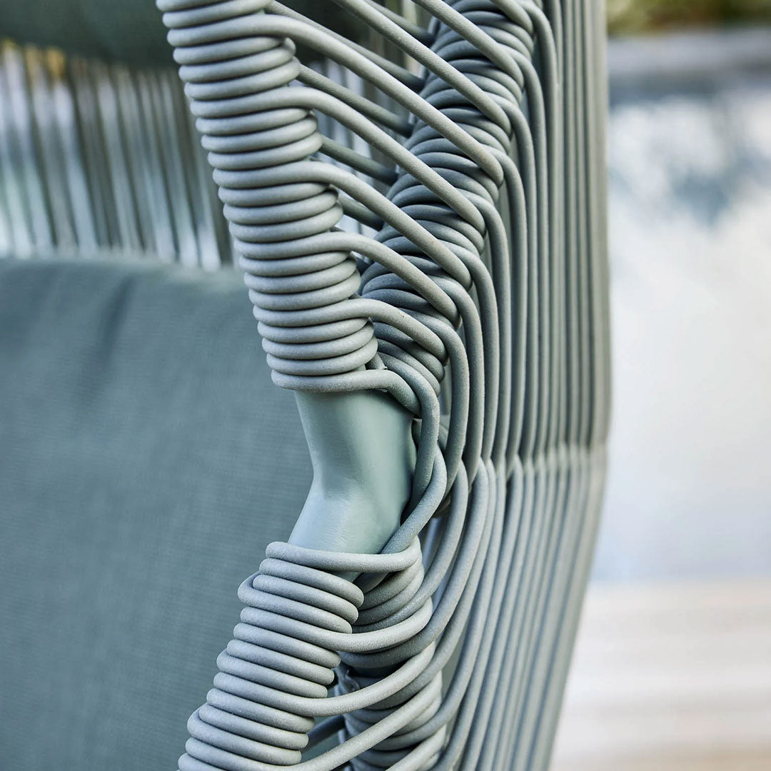 Foersom & Hiort Lorenzen Mdd Hive Chair with Cane Base - Modern Woven Rattan Dining Chair for Kitchen, Restaurant & Outdoor Patio Use