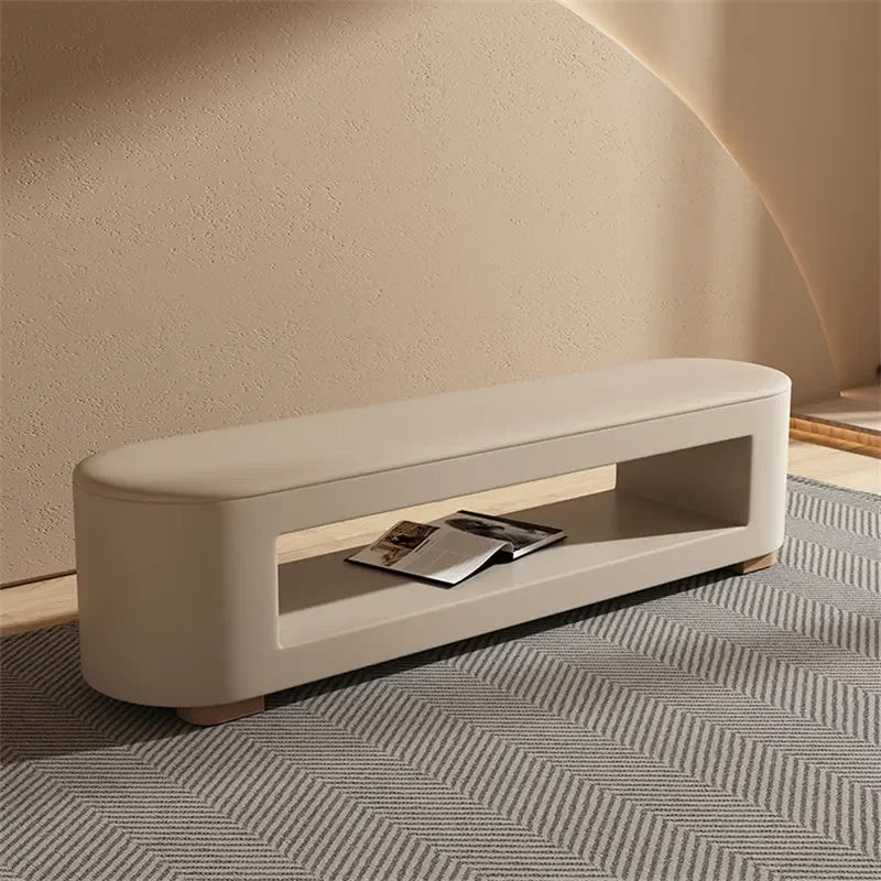 Modern Shoe Bench with Synthetic Leather Upholstery – Sleek & Durable Entryway Storage for Small Spaces – Perfect for Hallway, Bedroom, or Mudroom Organization