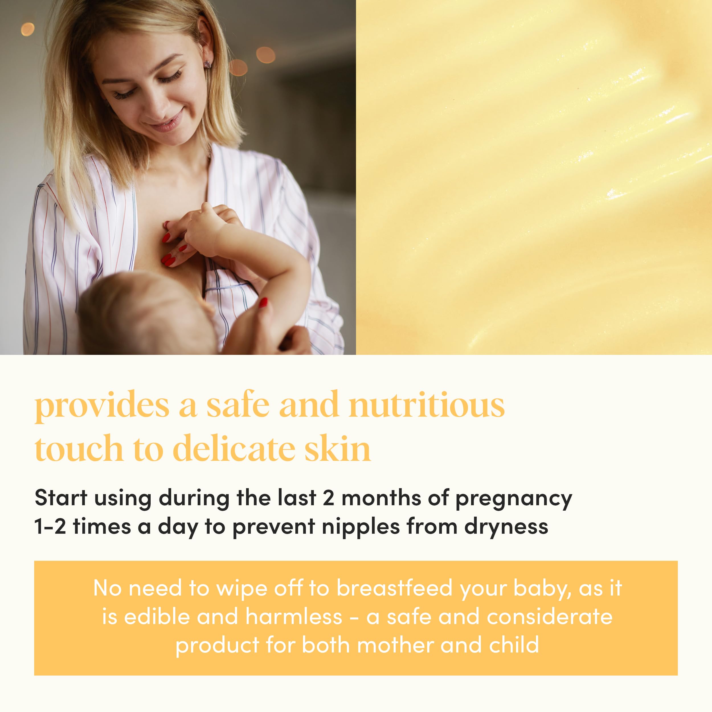 LHAMOUR Nipple Care Butter - 30g Organic Nursing Balm for Breastfeeding Moms - Soothe & Protect Cracked, Dry Nipples - Perfect for Postpartum Care & Nursing Comfort