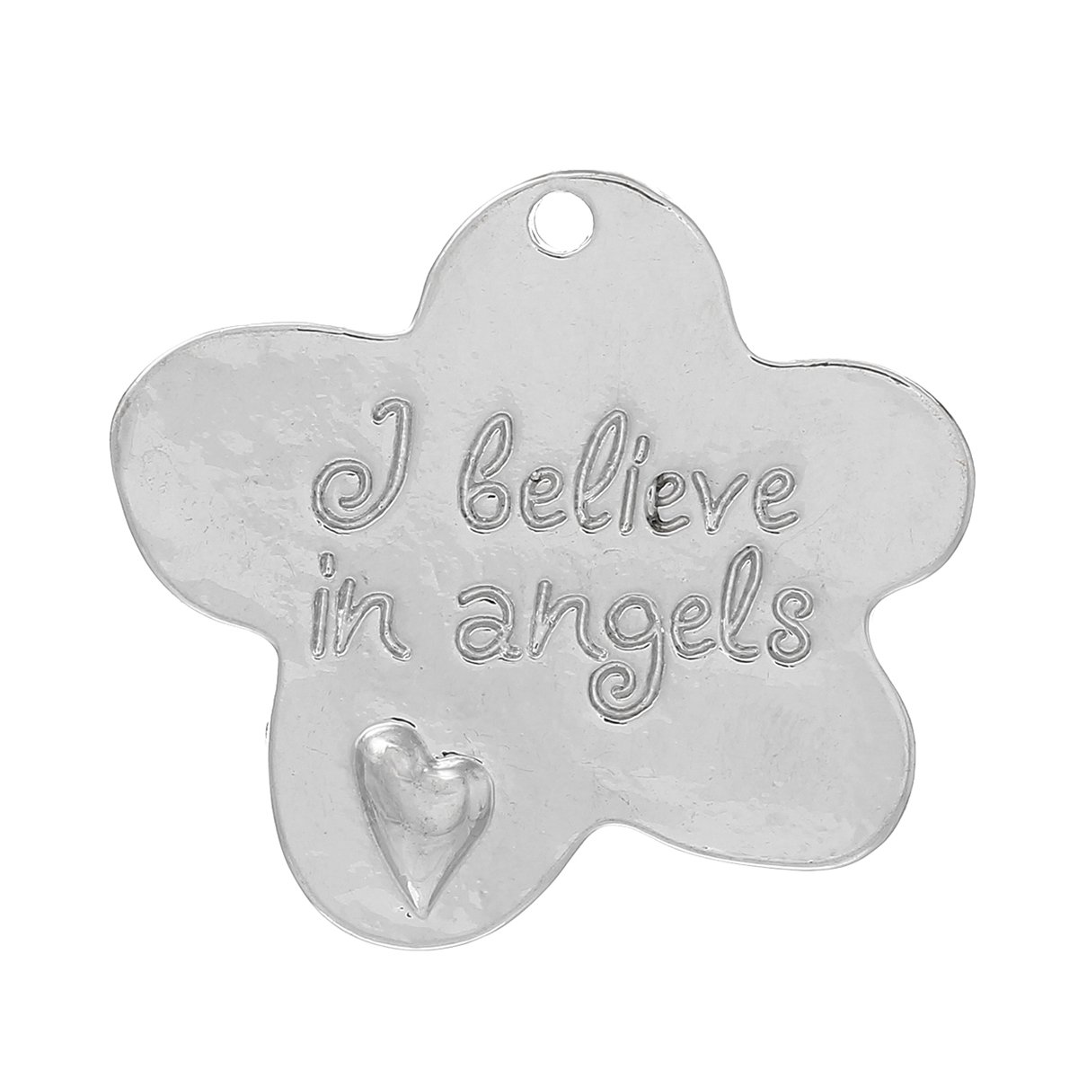 Sexy Sparkles I Believe in Angels Charm Pendant Necklace - Elegant Jewelry Gift for Women, Birthday, Anniversary & Special Occasions