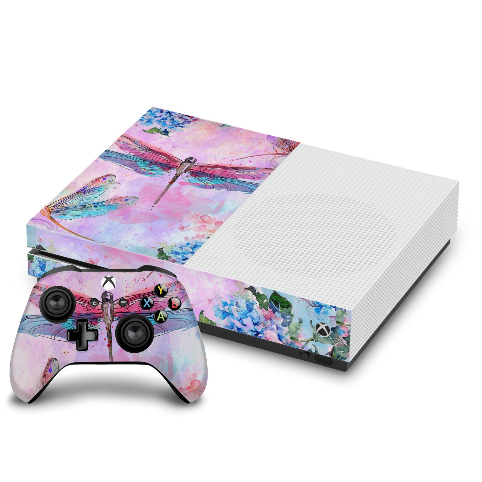 Official Head Case Designs Licenza Ufficiale Jena DellaGrottaglia Dragonfly Animal Vinyl Sticker Skin for Xbox One S Console & Controller Bundle - Perfect for Gaming Protection and Customization
