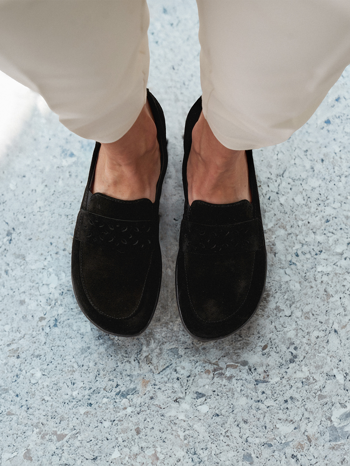 Barefoot Moccasins for Women - Be Lenka Bianca All Black Leather Minimalist Shoes | Comfortable House Slippers & Indoor/Outdoor Walking Shoes