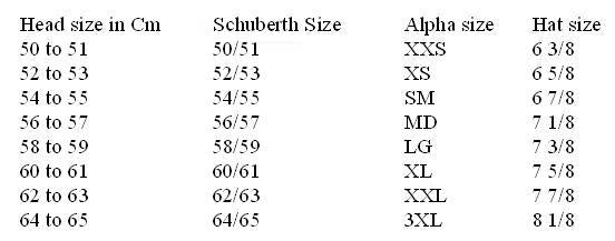 Schuberth Helmet Size Chart - Find Your Perfect Fit for Motorcycle & Racing Helmets | Ideal for Touring, Commuting & Track Days