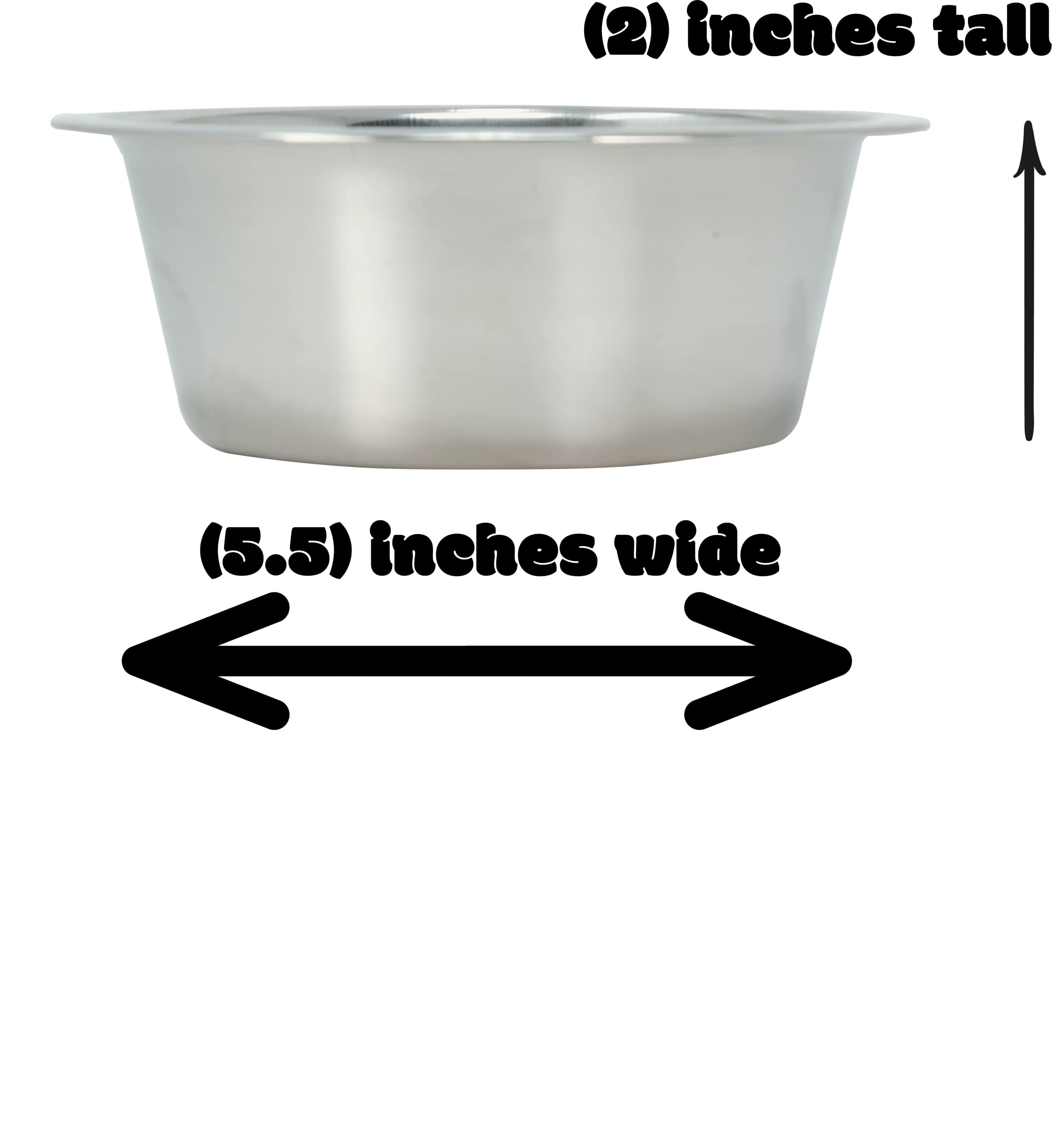 Stainless Steel Pet Bowl - 1 Pint Bird Cage Cup Dish for Dogs, Cats, Puppies | Durable Metal Feeder for Food & Water | Perfect for Cages, Kennels & Home Use
