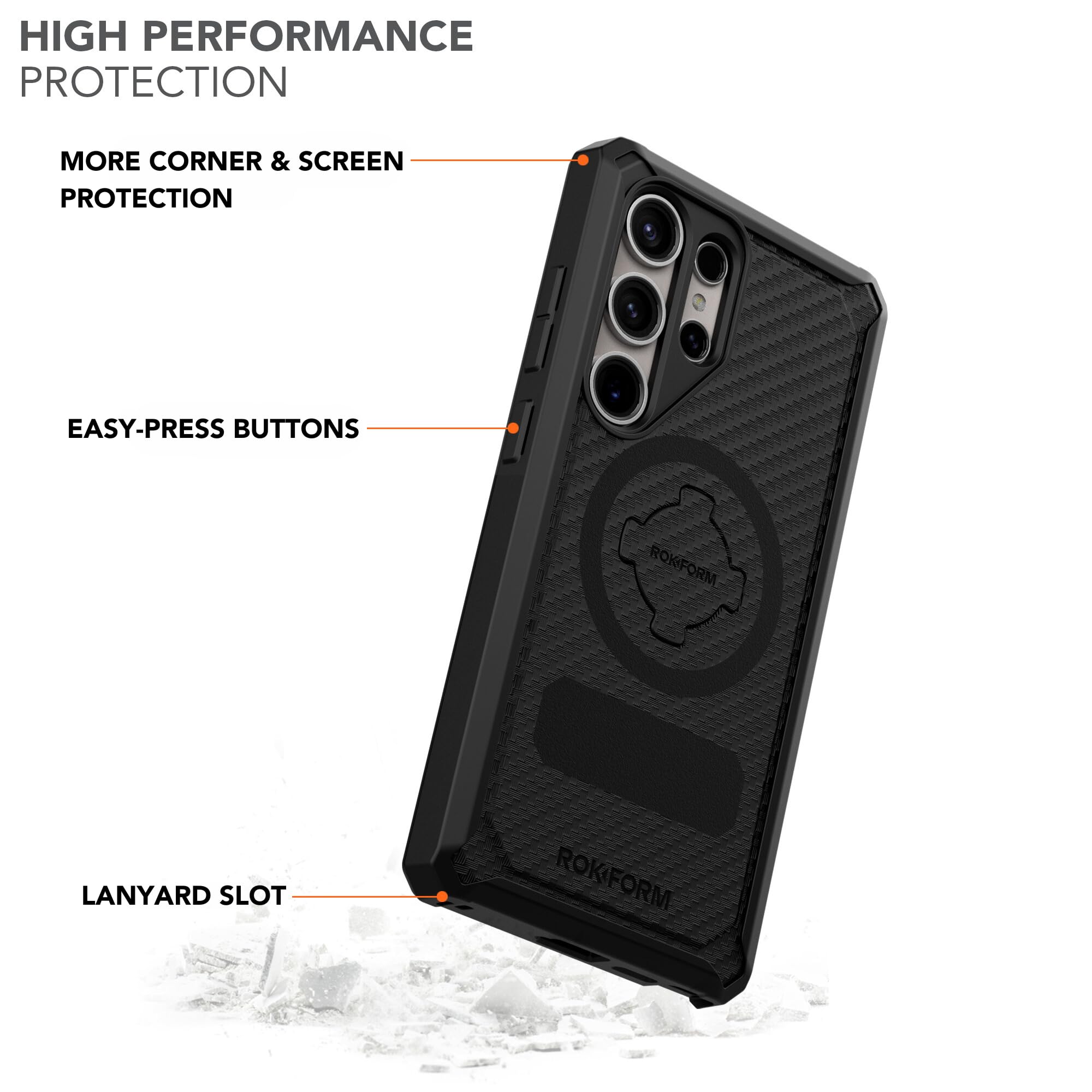 Rokform Rugged Magnetic Case for Galaxy S24 Ultra | Twist Lock Armor Protection | Drop Tested | Perfect for Outdoor Adventures & Extreme Sports