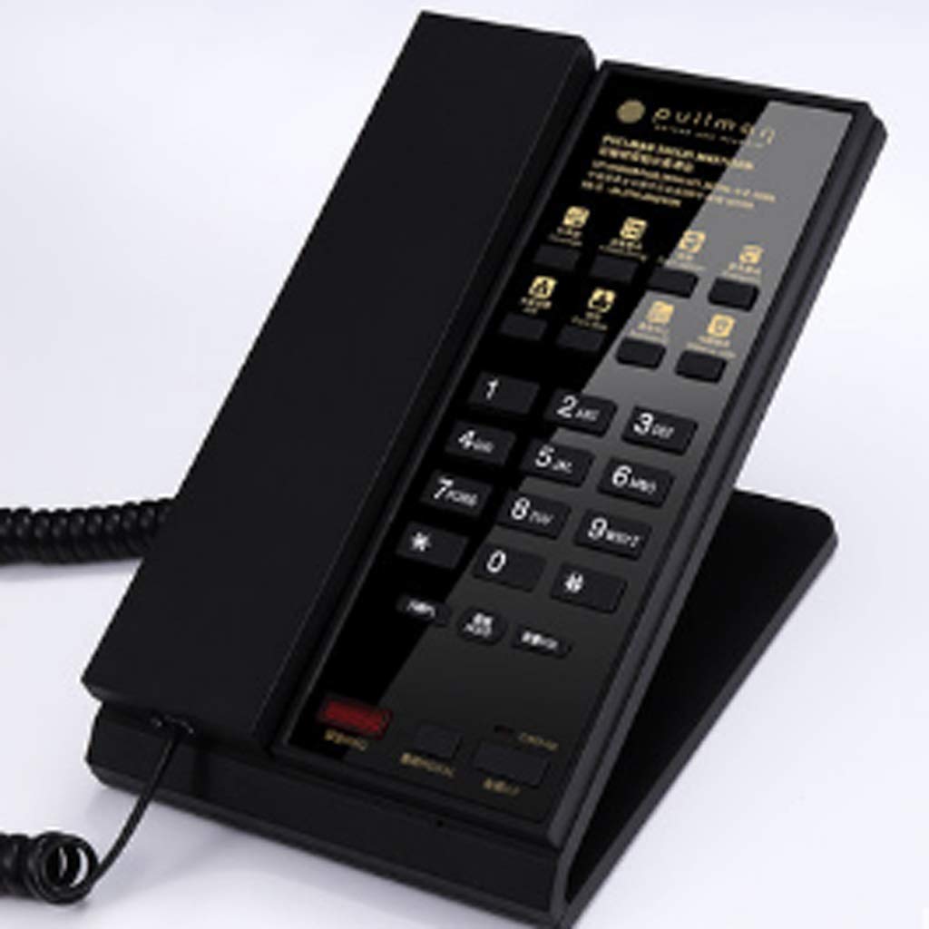 Vintage Retro Corded Wall Phone with Caller ID - Classic Home & Office Landline Telephone for Traditional Decor (Black) | Perfect for Vintage-Themed Rooms, Offices, and Cozy Home Spaces